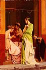 Une Marchande De Bijoux A Pompeii by Gustave Clarence Rodolphe Boulanger